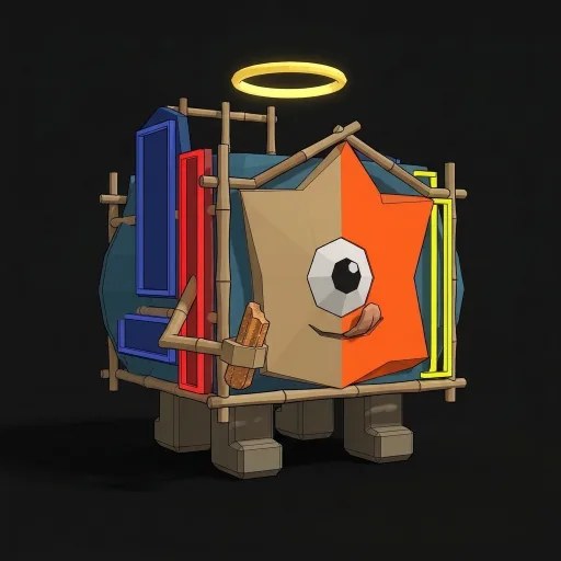 Helga, a pet shaped like a neon sign, at level 4.